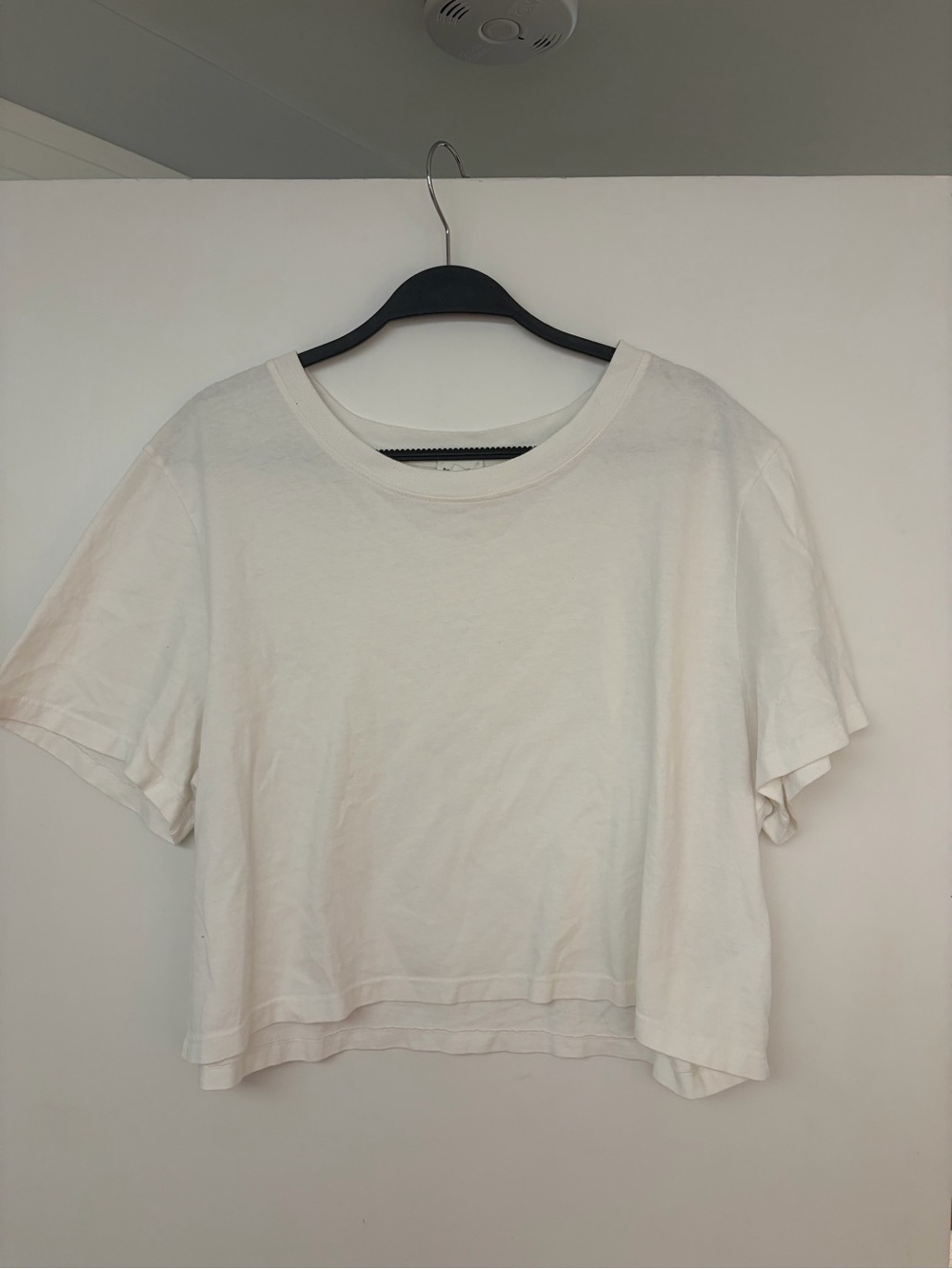 Classic Women's Crewneck Crop Tee in White